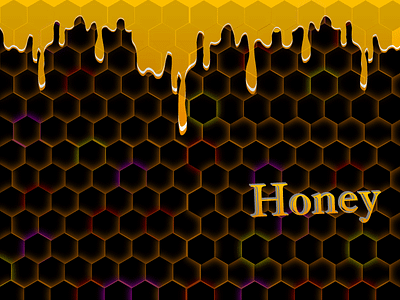 Honey hexagon honey honeycomb pattern