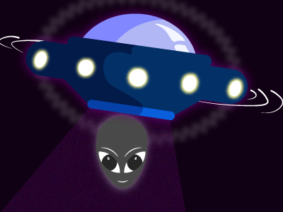 UfO alien night ship sky ufo vector