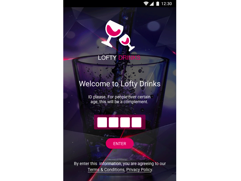 Bar App bar app drinks app login mobile app online order app online ordering wine app wine finder
