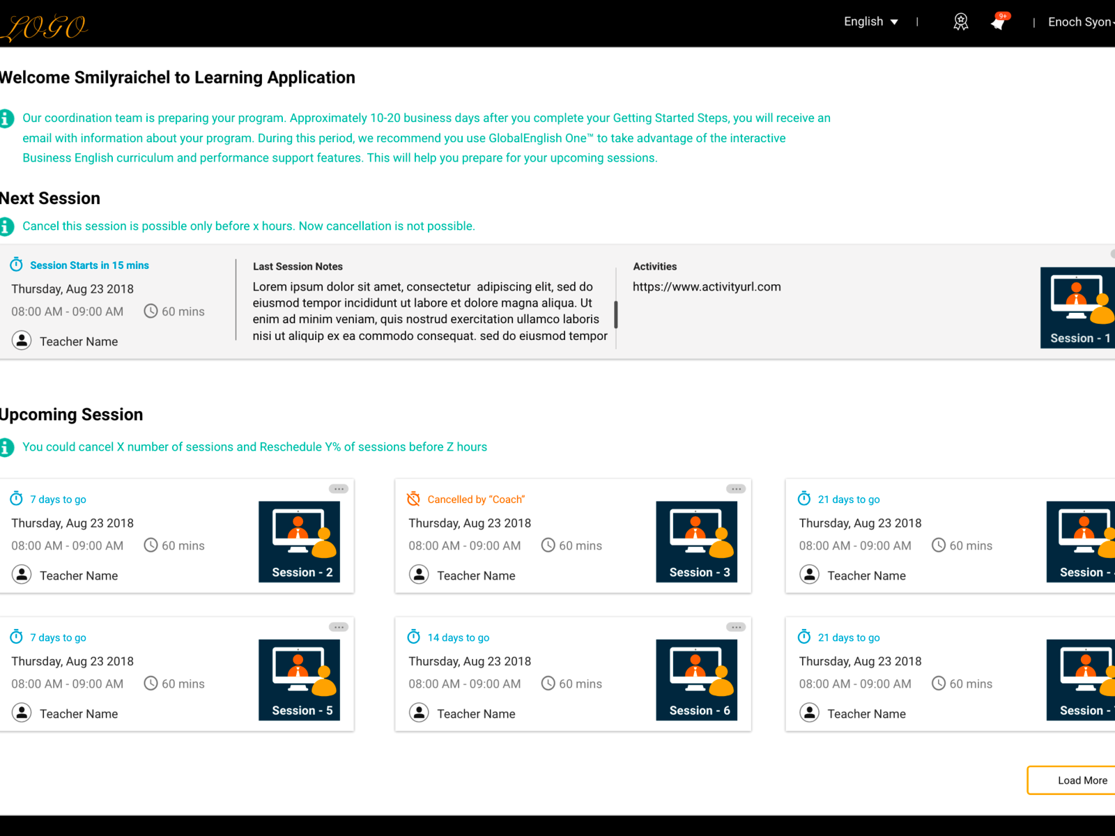 Learning Web Application by Smily Raichel on Dribbble
