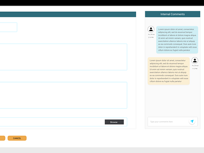 Form chat comments form ui ui ux ui ux design user interface web application