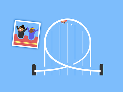 🎉 Winning entry to the Greensock CodePen "Loop" challenge 🎉 animation challange coaster code flat greensock gsap loop roller roller coaster winner