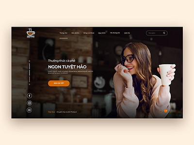 Coffee shop Landing page landing page ui web