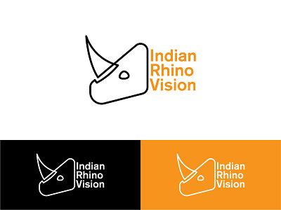 INDIAN RHINO VISION design illustration logo minimal logo monoline simple design wildlife