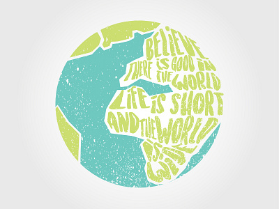 Our Earth art design earth illustration motivational monday simple design texture typography vector