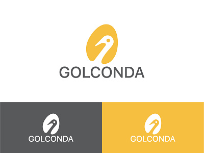 Golconda art branding design elegant flat illustration logo minimal logo negative space logo simple design vector