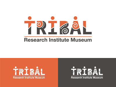 Tribal Research Institute Museum branding design flat graphic design illustration logo minimal logo simple design typography vector