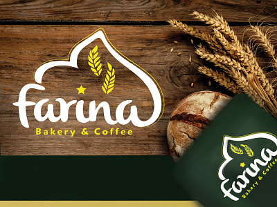Farina "Bakery and Coffee" art bekery branding design graphic design icon illustration logo logo design logo mark logotype mark shidesignes vector