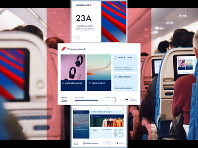 An Air France experiment airplane design flight interface mobile plane travel ui ux