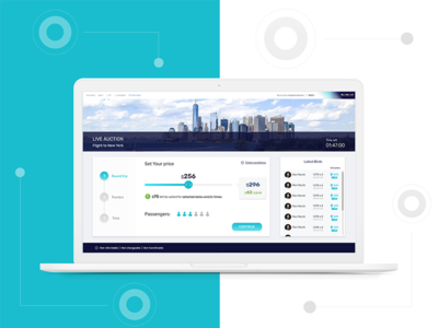 BidFlyer airlines travel ui ux web app web design web platform