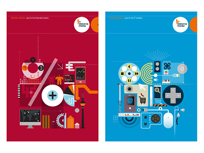 Osborne Clarke covers branding graphicdesign illustration infographics tech