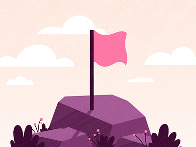 Flag Animation after effect animation clouds colour design flag framebyframe illustration illustrator inspiration minimal motiondesign mountain parallax pink plants success texture