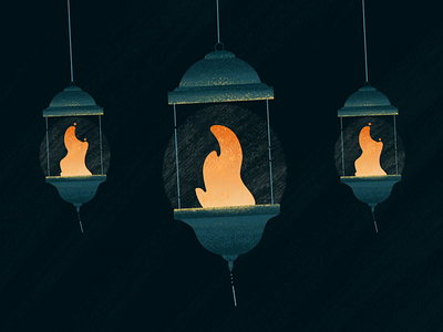 Lantern & Fire candle darkness fire flame frame by frame illustration inspiration lantern light motion design texture