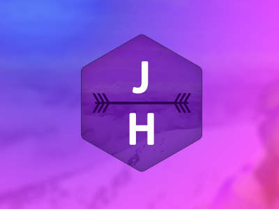 Playing around with some self-branding branding gradient hectagon hue jh monogram saturation