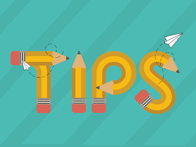 Tips! back to school letter pencil school type vector