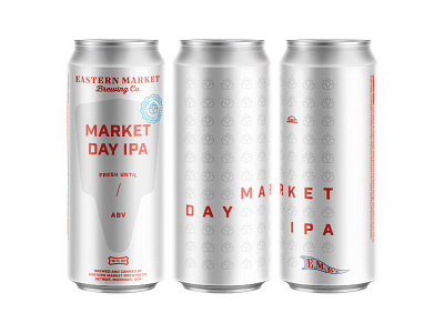 Market Day IPA 16 oz. Beer Can beer can design eastern market flag fresh hops ipa market day packaging red