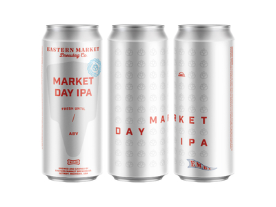 Market Day IPA 16 oz. Beer Can beer can design eastern market flag fresh hops ipa market day packaging red