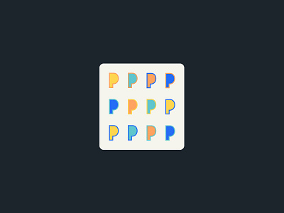 P P P P x4 outline pattern pizza rounded social stripes