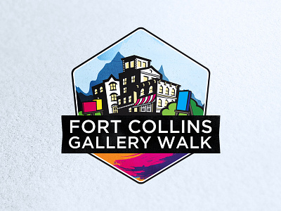 Fort Collins Gallery Walk Logo badge branding colorado logo we do creative