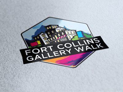 Fort Collins Gallery Walk branding cartoon illustration logo we do creative