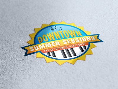 Downtown Summer Sessions Logo badge branding event fort collins logo