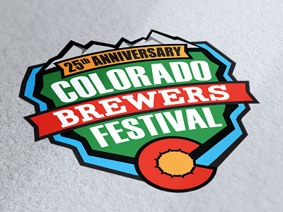 2014 Colorado Brewers Festival badge beer colorado festival logo