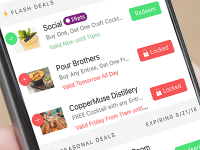 Deals & Loyalty Points fort collins mobile app ui ux