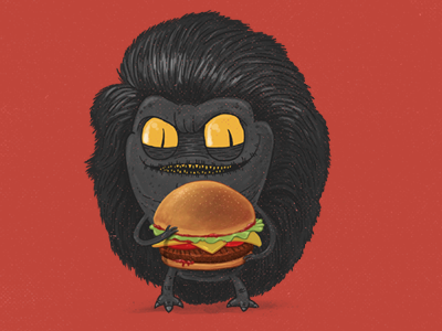 Eaters Gonna Eat 80s burger critters digital eat horror movies paint