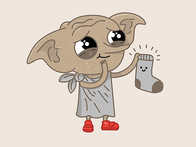 Dobby cute elf harry potter sock