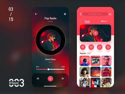 Daily exercise0315 animation app art china color design free graphic icon ios music new red sketch typography ui ux vector white