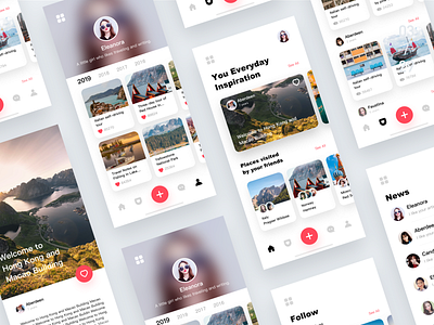 Daily exercise 018 app china clean color concept design homepage ios red redesign simple ui ux white