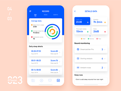 Daily exercise 023 app art blue clean color concept design flat home ios mobile pink redesign ui ux white