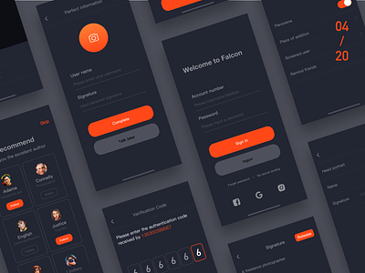 Daily exercise 037 app black clean color concept design free ios landing page mobile night night mode redesign ui ux