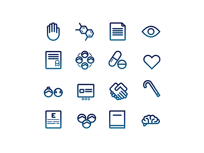 Health Icon Set health icon icon design line medicine molecule pills vector webdesign
