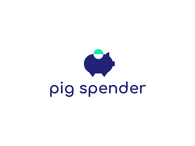 Pig Spender - Logo app collaboration logo logotype mobile pig piggy bank savings