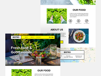 Website for a restaurant 🍴 bistro brand business food restaurant ui web webdesign