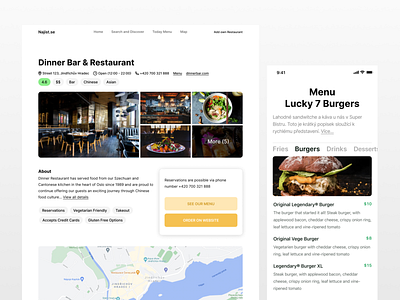 Restaurant Finder - Web Design #2 fast food food local orange restaurant ui web web design