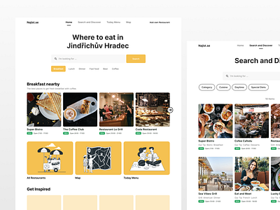 Restaurant Finder - Web Design #1 explore fast food finder food local restaurant ui web web design