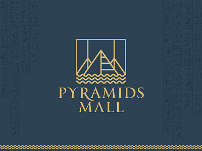 Pyramids Mall branding design dribbble egypt egyptian illustration logo mall pyramids