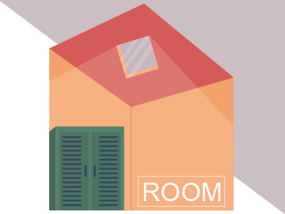 ROOM 2015 2d cartoon film flat illustration room