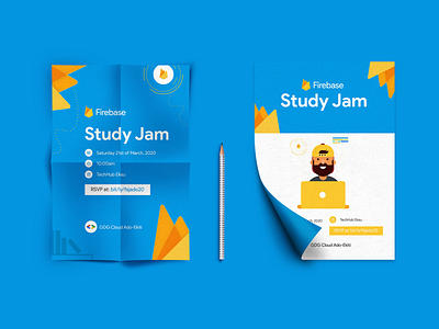 Firebase Study Jam Poster Design branding design