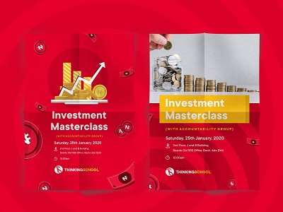 Digital and print posters for Investment master class.