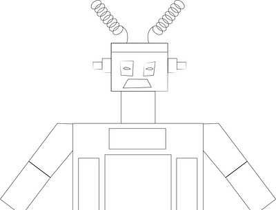 Roboto. character design illustration nft