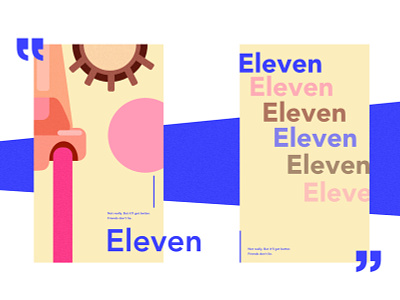 Eleven----Stranger Things card design illustration warm up