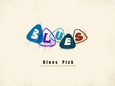 Blues Pick blues feeling illustration