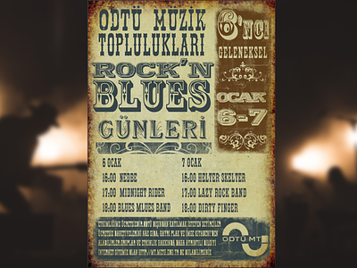 Rock&Blues Concert Poster blues concert poster poster design rock