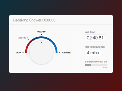 Daily UI Choices #2 fun knob shower slider timer type ui ux