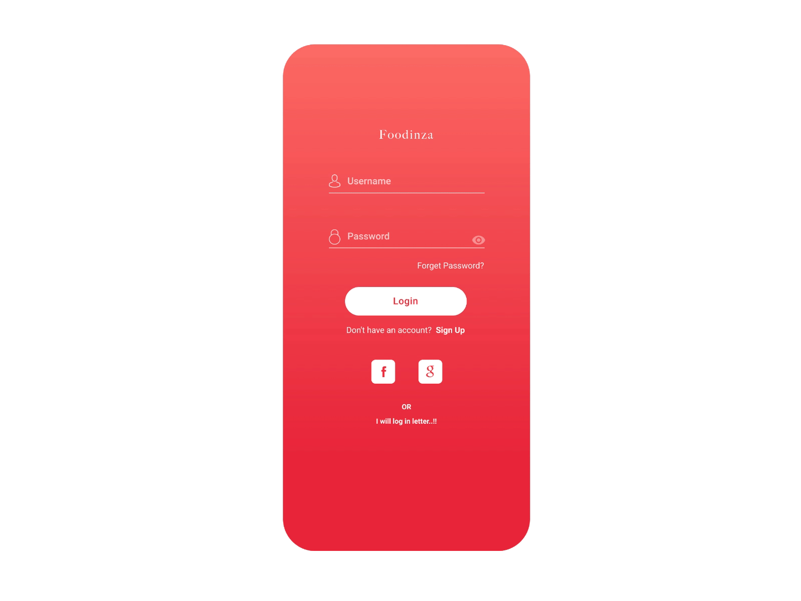 Responsive Login Screen