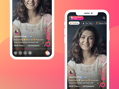 Roposo Redesign Concept clean design design app dribbble best shot dribbbleworld home screen interaction ios ios app ios design iphone mobile aap mobile app trend ui ui ux ui design uiux user experience ux