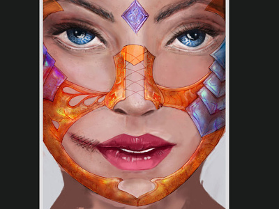 Warrior Woman 2d character design digital art drawing photoshop tablet wacom woman